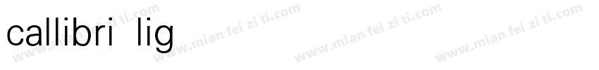 callibri light字体转换